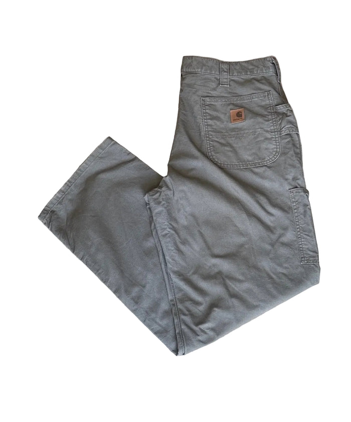 Carhartt Men’s Workwear Carpenter Jeans Size W38 L32 Grey Original Dungaree Fit