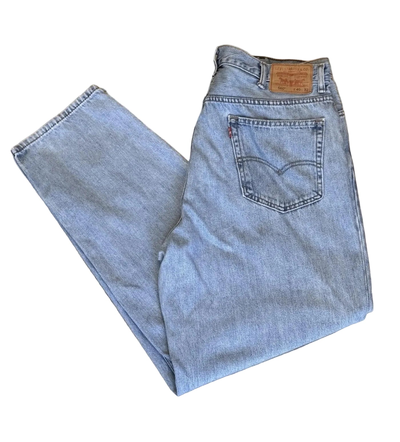 Levi’s 560 Men’s Jeans Size W40 L32 Light Blue Relaxed Fit