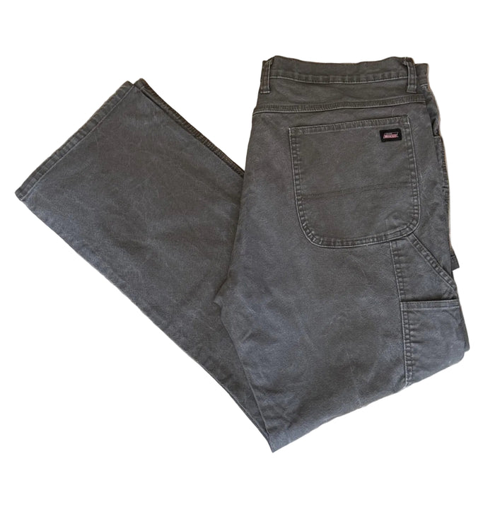Dickies Men’s Workwear Carpenter Jeans Size W40 L32 Grey Straight Fit